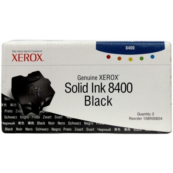 Чернила твердые XEROX 108R00604 черные для Phaser 8400 (3 шт/уп.)