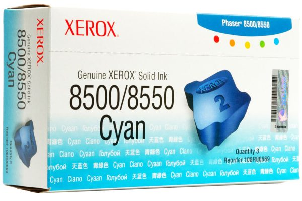 Чернила твердые XEROX 108R00669 синие для Phaser 8500/8550 (3 шт/уп.)