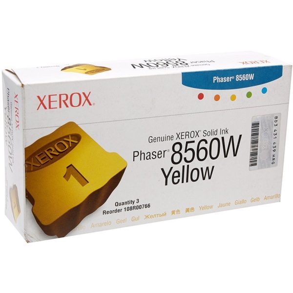 Чернила твердые XEROX 108R00766 желтые для Phaser 8560 (3 шт/уп.)