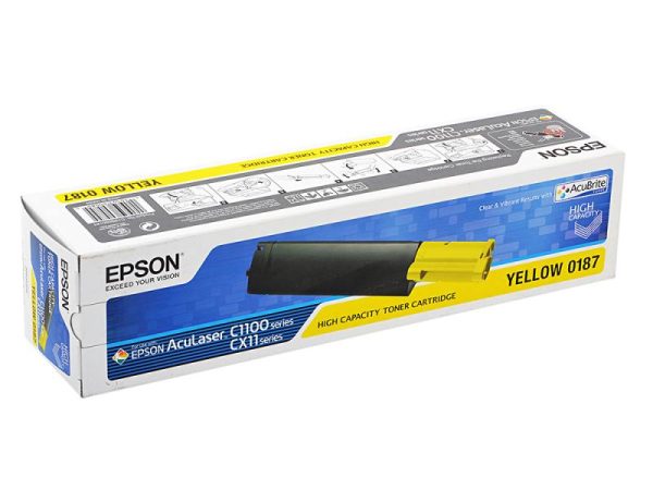 Тонер-картридж EPSON S050187 желтый для AcuLaser С1100/CX11N/NF