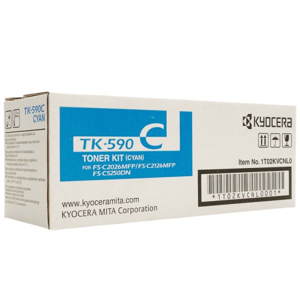 Тонер-картридж Kyocera TK-590C синий для FS-C2026