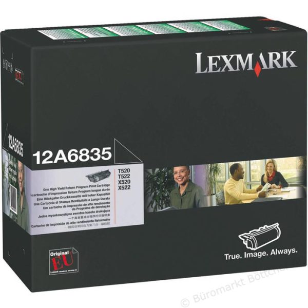 Тонер-картридж LEXMARK 12A6835 черный для T520/522/X520/522