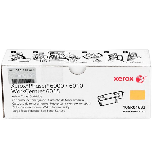 Тонер-картридж XEROX 106R01633 жёлтый для Phaser 6000/6010/WC6015