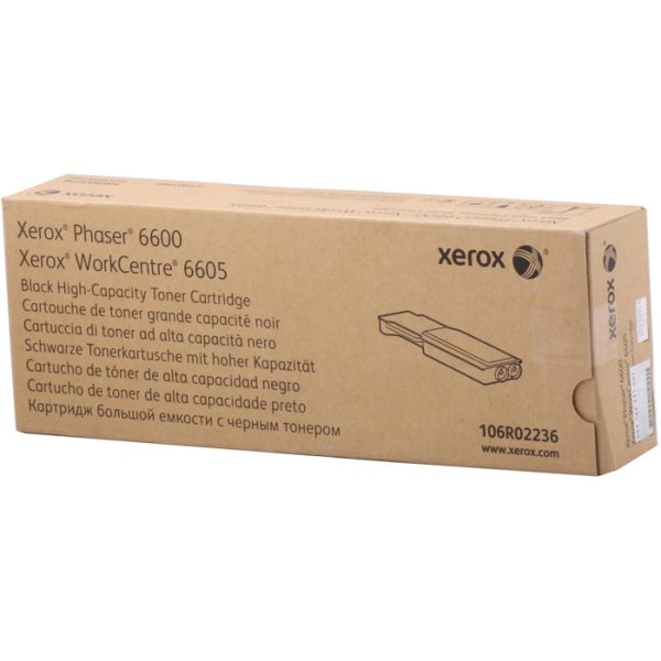 Тонер-картридж XEROX 106R02236 черный увеличенный для Phaser 6600/WC 6605