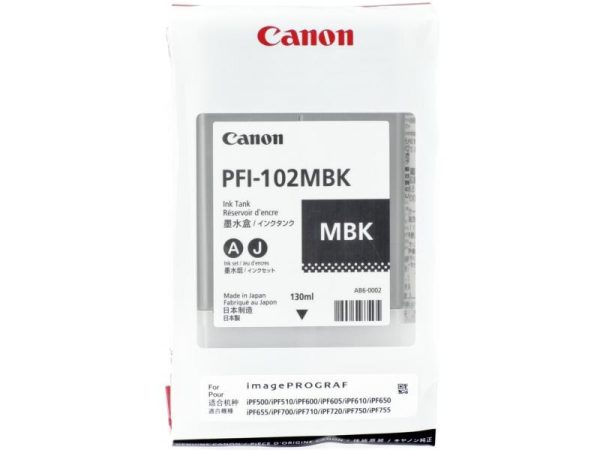 Картридж CANON PFI-102MBK матовый-черный для Canon IPF500/600/700
