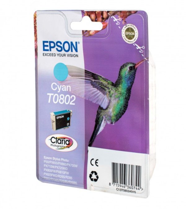 Картридж EPSON T08024010 голубой для Stylus Photo P50/PX660