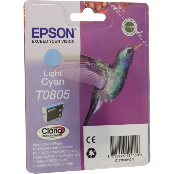 Картридж EPSON T08054010 светло-голубой для Stylus Photo P50/PX660
