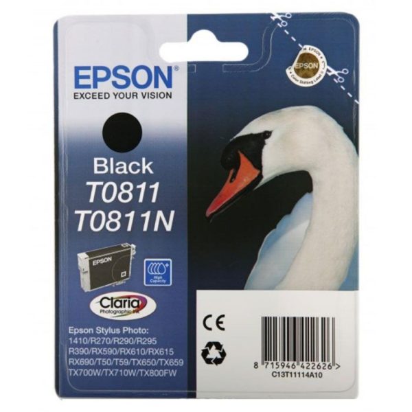 Картридж EPSON T08114A черный увеличенный для ST R270/R290/RX590