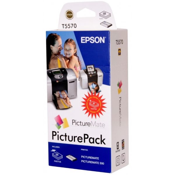 Картридж EPSON Т557040BD Набор фотопечати для принтера Epson PictureMate: Фотокартридж 6-цветный C л