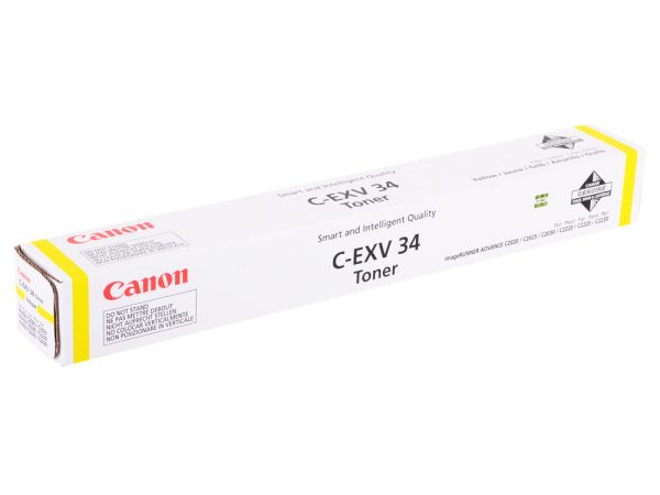 Тонер CANON C-EXV34Y желтый для iR C2030L/C2030i/C2020L/C2020i/C2025i EUR