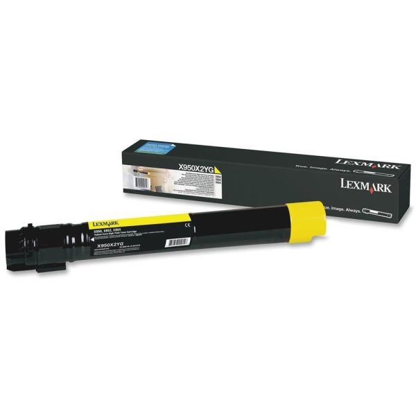 Тонер-картридж LEXMARK X950X2YG желтый для X950/X952/X954/PN697E/40180/40190/40200/40210