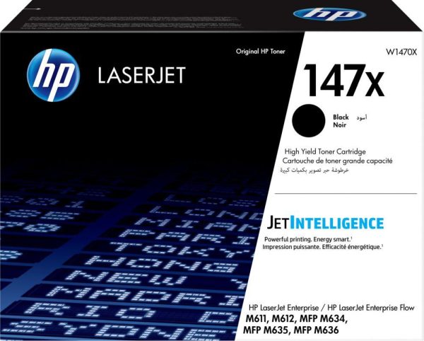 Картридж HP 147X W1470X черныый повышенной ёмкости для HP LJ Enterprise M611 M612 MFP M634 M6